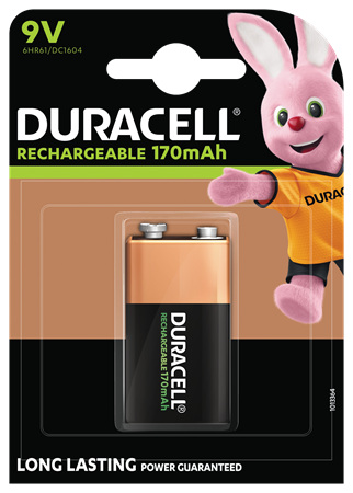 Duracell Rechargeable  9V 170mAh 10x1-p